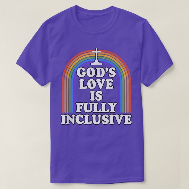 Camiseta El amor de Dios es gay cristiano completamente inc (Diseño del anverso)
