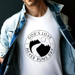 Camiseta El amor de Dios nunca corre la bíblica seca contra