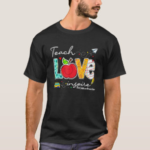 Camiseta El Amor De Enseñar Inspira A Que El Proveedor De C