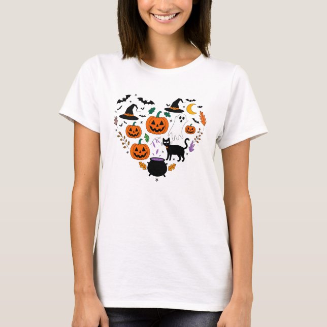 Camiseta El amor de Halloween en todas las formas (Anverso)