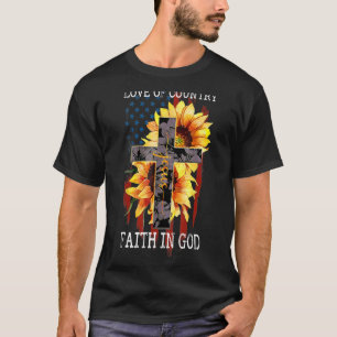 Camiseta El Amor De La Fe Del País En Dios Patriótico 4 De
