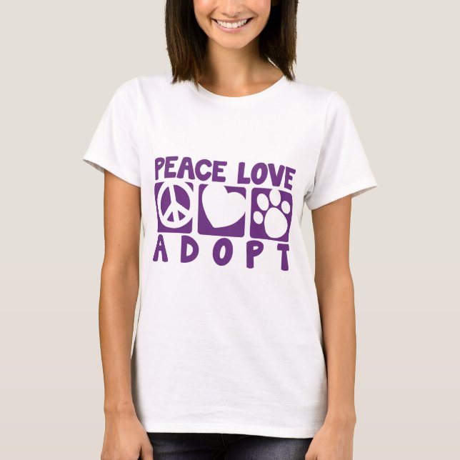 Camiseta El amor de la paz adopta (Anverso)