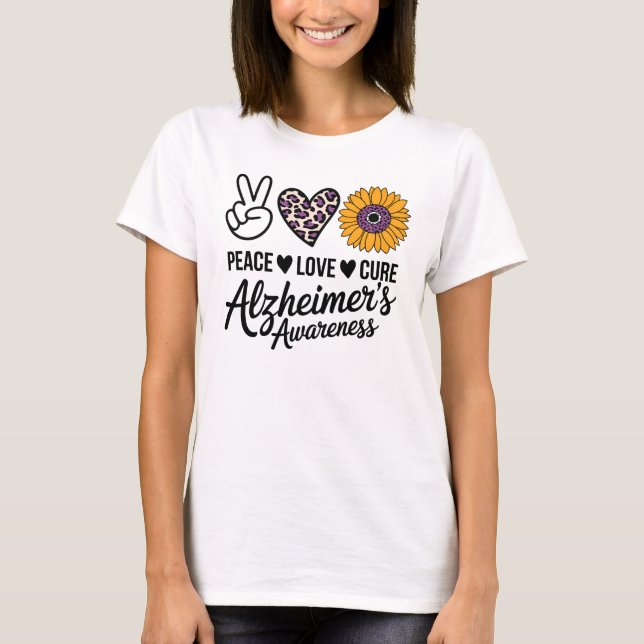 Camiseta EL AMOR DE LA PAZ CURE Alzheimer (Anverso)