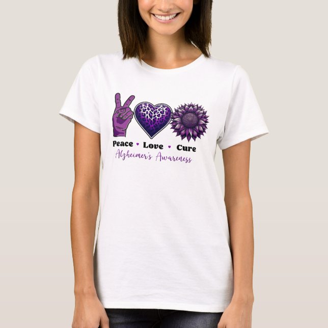 Camiseta EL AMOR DE LA PAZ CURE Alzheimer (Anverso)