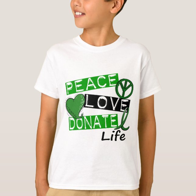 CAMISETA EL AMOR DE LA PAZ DONA VIDA (Anverso)