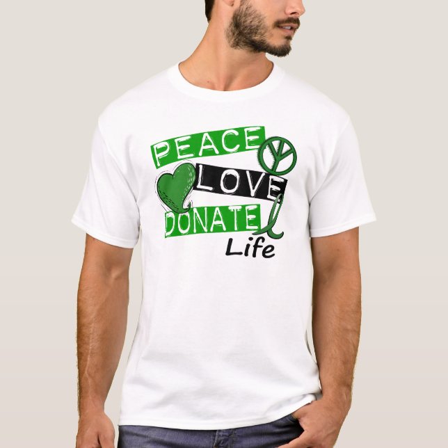 CAMISETA EL AMOR DE LA PAZ DONA VIDA (Anverso)