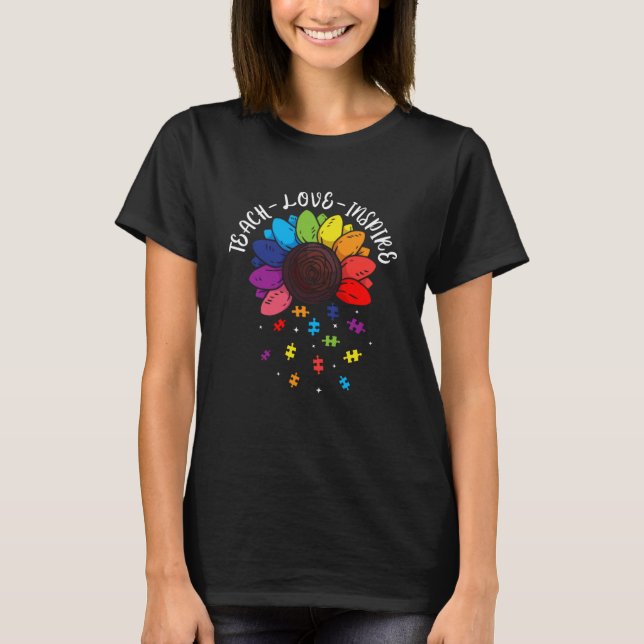 Camiseta El amor de las clases inspira autismo de las flore (Anverso)