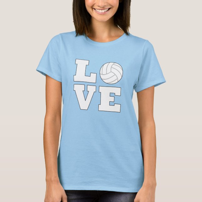 Camiseta El amor de las mujeres por el voleibol lindo (Anverso)