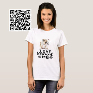 Camiseta El amor de los cachorros de bulldog me rescató