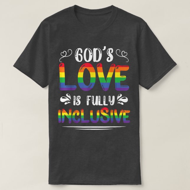 Camiseta El Amor De Los Dioses Es Totalmente Inclusivo LGBT (Diseño del anverso)