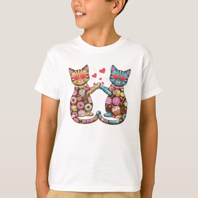 Camiseta El amor de los gatos (Anverso)