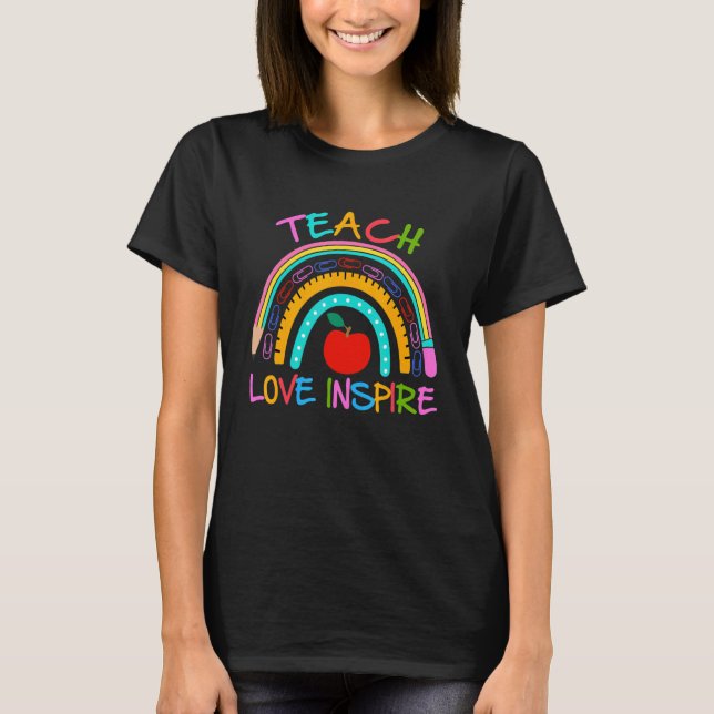 Camiseta El amor de los profesores inspira el arcoiris de v (Anverso)