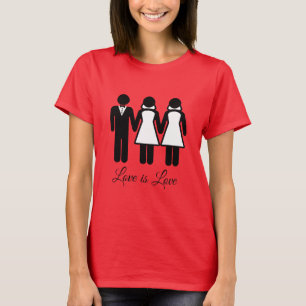 CAMISETA EL AMOR DEL BODA BISEXUAL ES EL AMOR