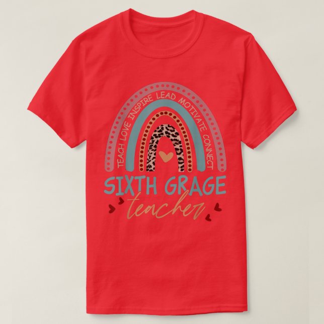 Camiseta El amor del Boho Teach inspira al maestro de sexto (Diseño del anverso)