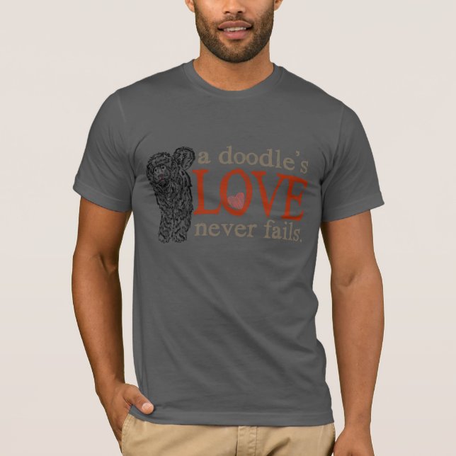 Camiseta El amor del Doodle nunca falla - Goldendoodle (Anverso)