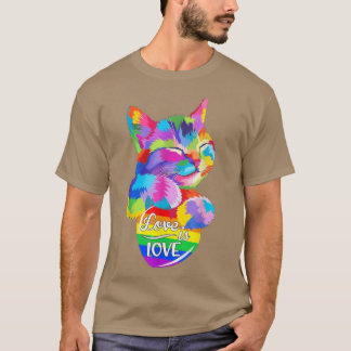 Camiseta El Amor Del Gato Lgbt Es Amor