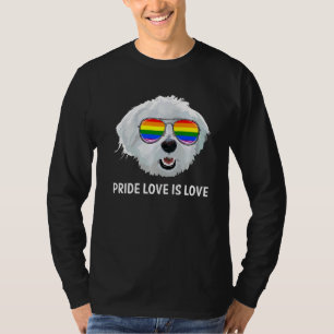 Camiseta El Amor Del Orgullo Lgbt Es Amor Perro Maltés Cach