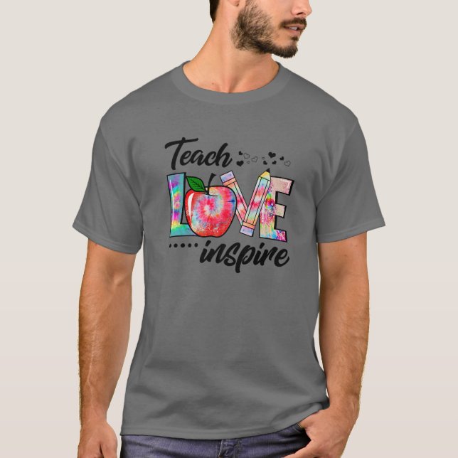 Camiseta El amor del tinte del tie inspira a divertidos pro (Anverso)