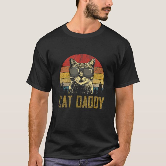 Camiseta El amor divertido del gato del padre del gato masc (Anverso)