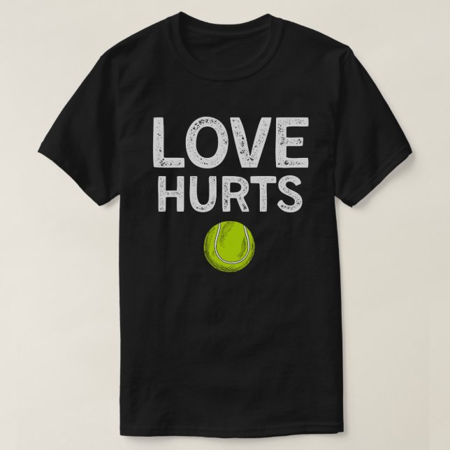 Camiseta El amor duele el tenis gracioso (Diseño del anverso)