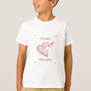 Camiseta El amor duele Romance oscuro corazón roto