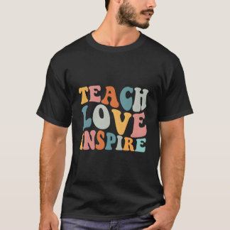 Camiseta El Amor Educativo Inspira A La Retro Graciosa De V