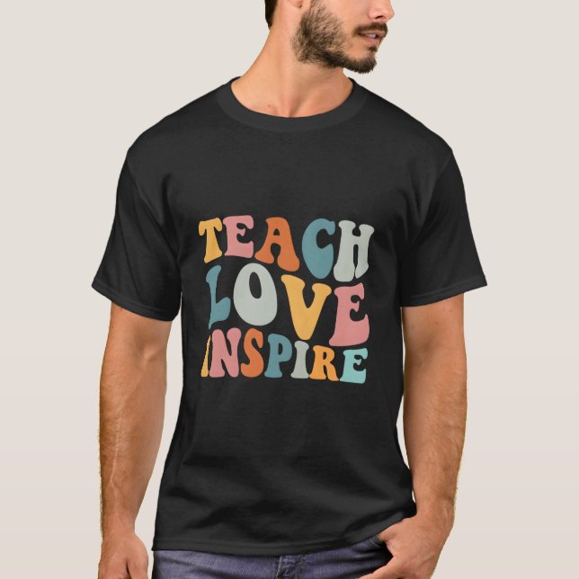 Camiseta El Amor Educativo Inspira A La Retro Graciosa De V (Anverso)