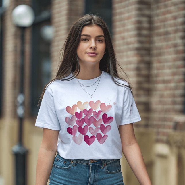 Camiseta El amor en cada estiramiento | Corazón rosa San Va (Subido por el creador)