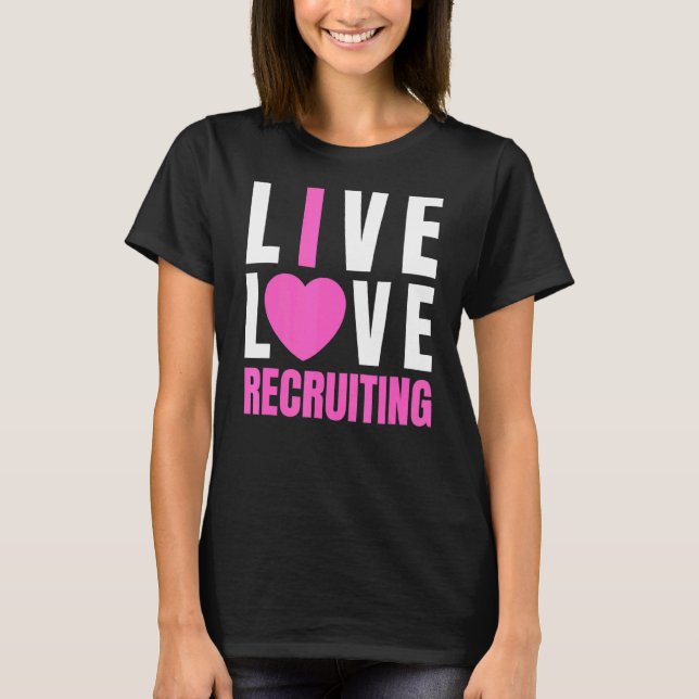 Camiseta El amor en vivo rosado que atrae el corazón (Anverso)