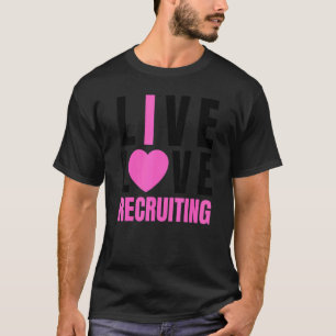 Camiseta El amor en vivo rosado que atrae el corazón