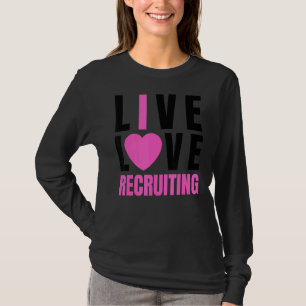 Camiseta El amor en vivo rosado que atrae el corazón