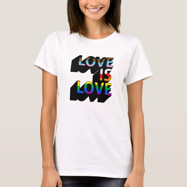 Camiseta El amor es amor 3D (Anverso)