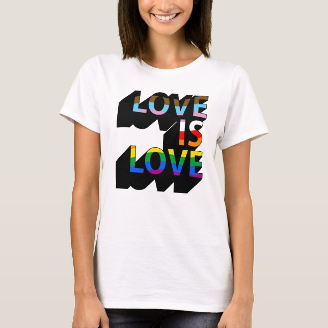 Camiseta El amor es amor 3D (Anverso)
