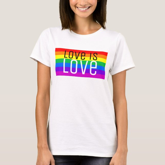 Camiseta El amor es amor, arcoiris (Anverso)