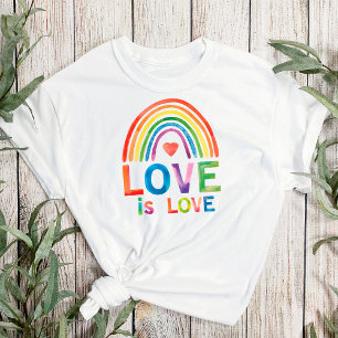 Camiseta "El amor es amor" Color brillante Orgullo gay arco