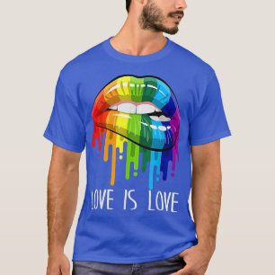Camiseta El amor es amor el arcoiris engaña a Guay LGBT Les