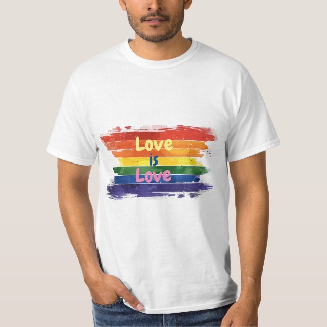 Camiseta El amor es amor, el diseño del orgullo (Anverso)