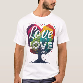 Camiseta El amor es amor el orgullo LGBTQ mes arcoiris cora