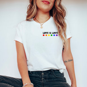 Camiseta El amor es amor el orgullo Minimalista