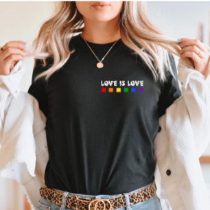 Camiseta El amor es amor el orgullo Minimalista