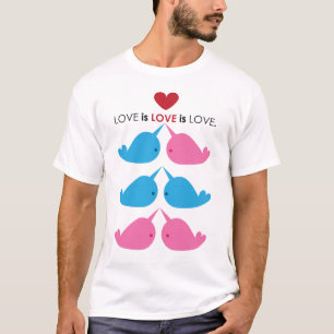 Camiseta El AMOR es AMOR es AMOR. Narwhals.