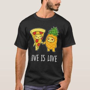 Camiseta El amor es amor Foodie Pepperoni Pineapple Pizza