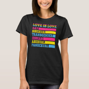 Camiseta El amor es amor Gay Bisexual Transgénero Asexual