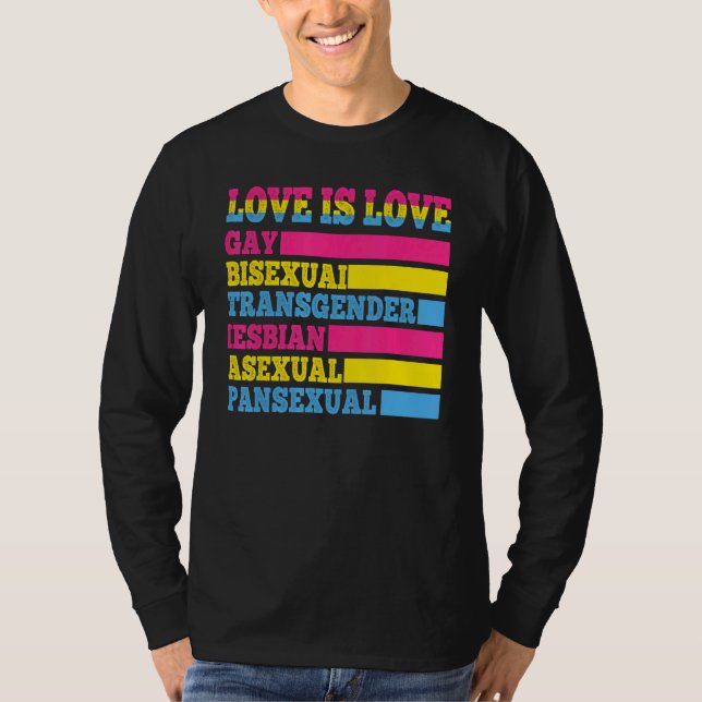 Camiseta El amor es amor Gay Bisexual Transgénero Asexual (Anverso)
