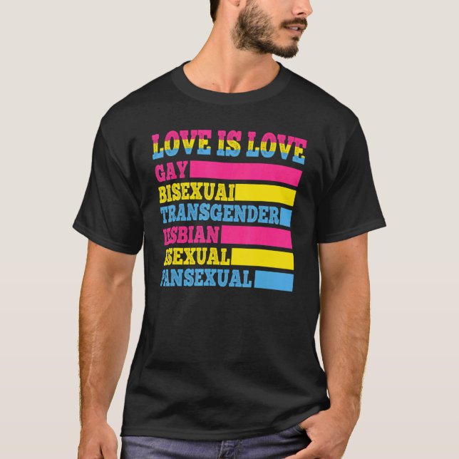 Camiseta El amor es amor Gay Bisexual Transgénero Asexual (Anverso)