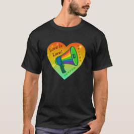Camiseta El amor es amor gritando Pegatina del orgullo