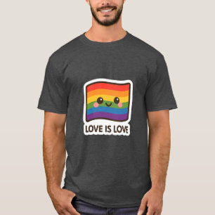 Camiseta El amor es amor - Kawaii Rainbow Design