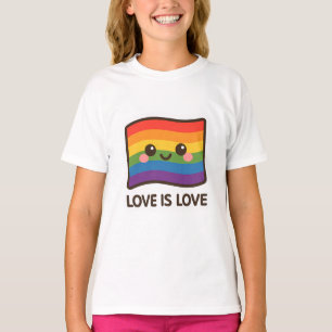 Camiseta El amor es amor - Kawaii Rainbow Design