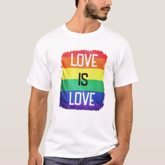 Camiseta El amor es amor, la bandera del orgullo
