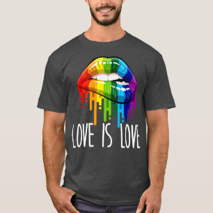 Camiseta El amor es amor los labios del arcoiris orgullo LG